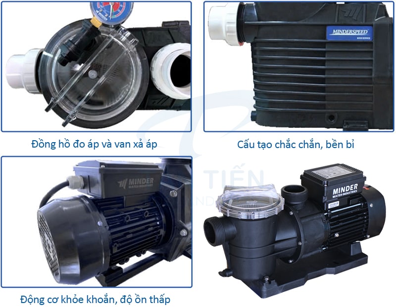 Ưu điểm của Máy bơm bể bơi Minder MXB