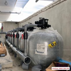 Phòng máy bể bơi dùng bình lọc Emaux