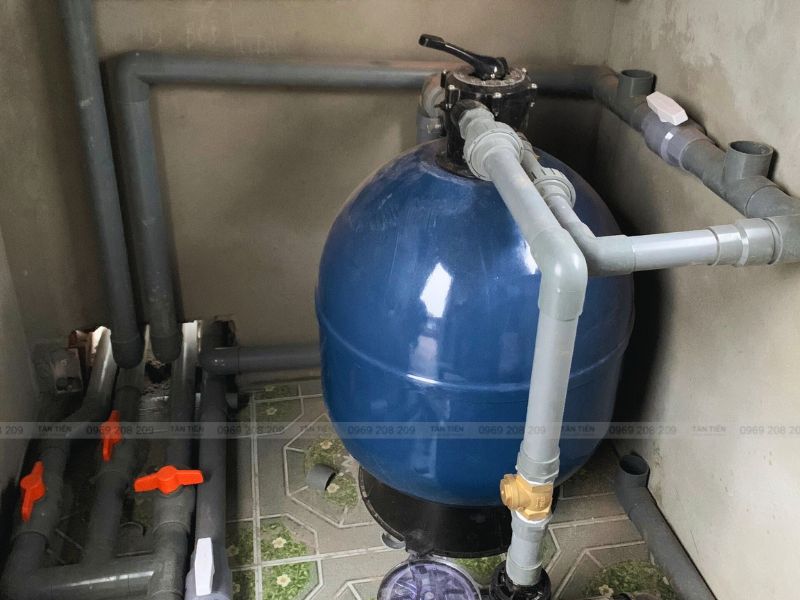 Phòng máy kỹ thuật bể bơi thi công bởi Tân TIến