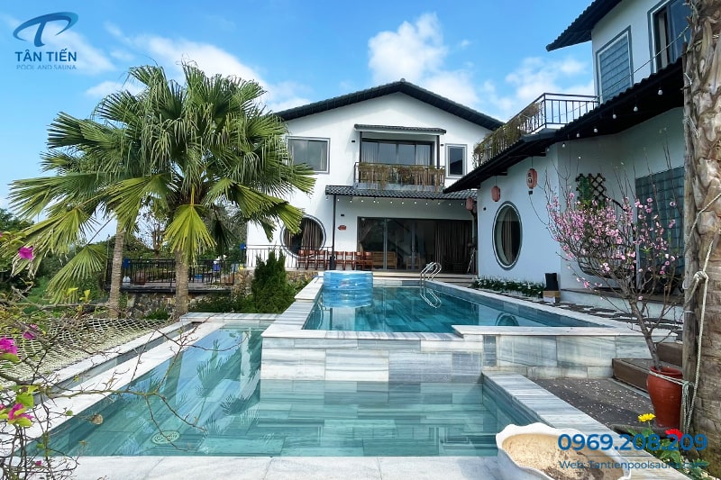 Thi công bể bơi đẹp - Tân Tiến Pool