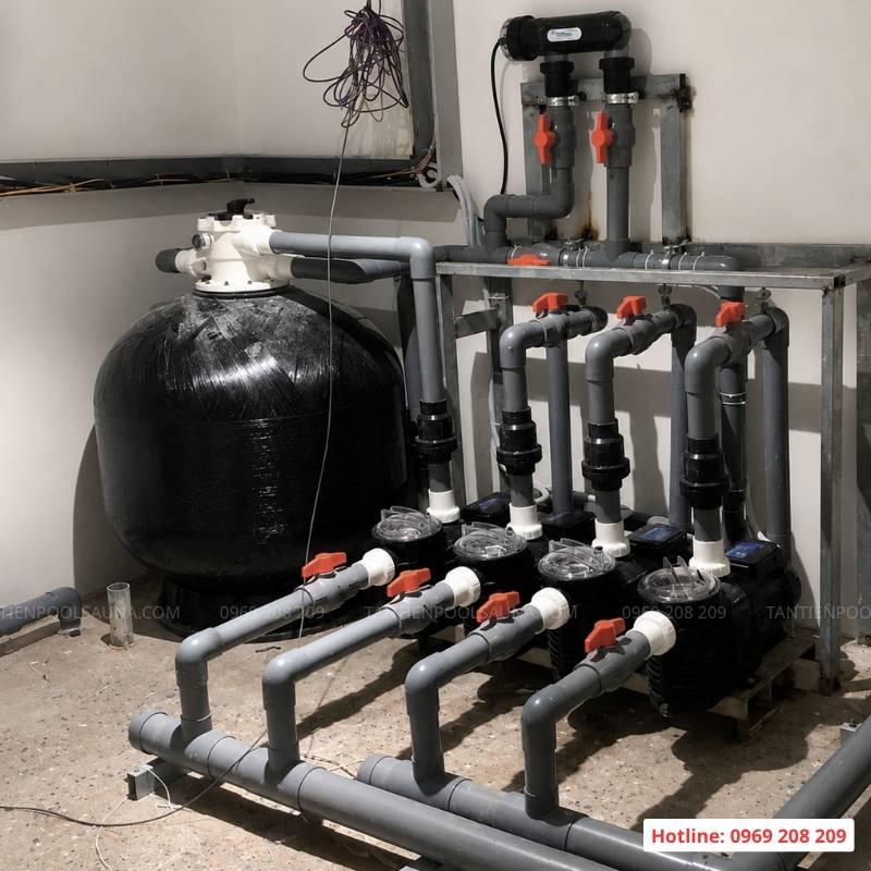 Bình lọc bể bơi Minder M series Phòng máy vận hành bể bơi gia đình - Bắc Giang