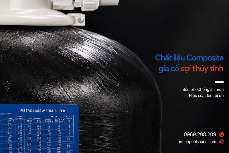 Bình lọc bể bơi Minder M series Thân vỏ bình lọc Minder M