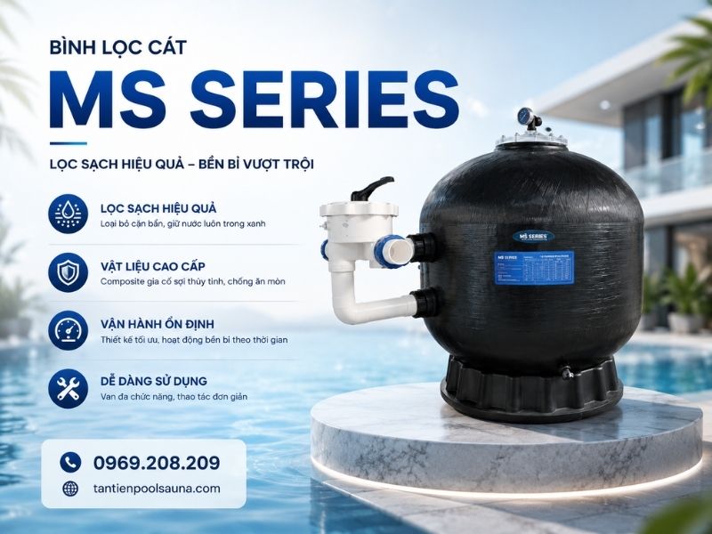Bình lọc cát bể Bơi Minder MS series 