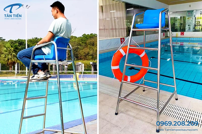Ghế quan sát được đặt tại các bể bơi trong nhà, ngoài trời