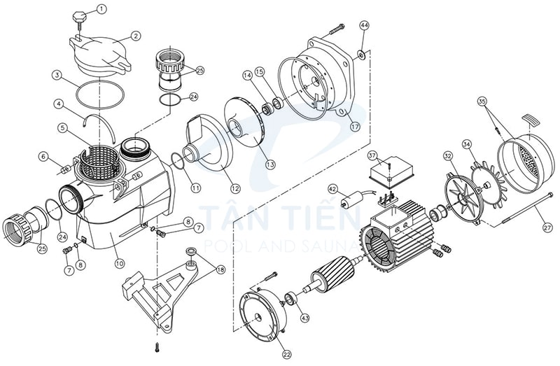 Bản vẽ cấu tạo chi tiết bơm Kripsol KSE