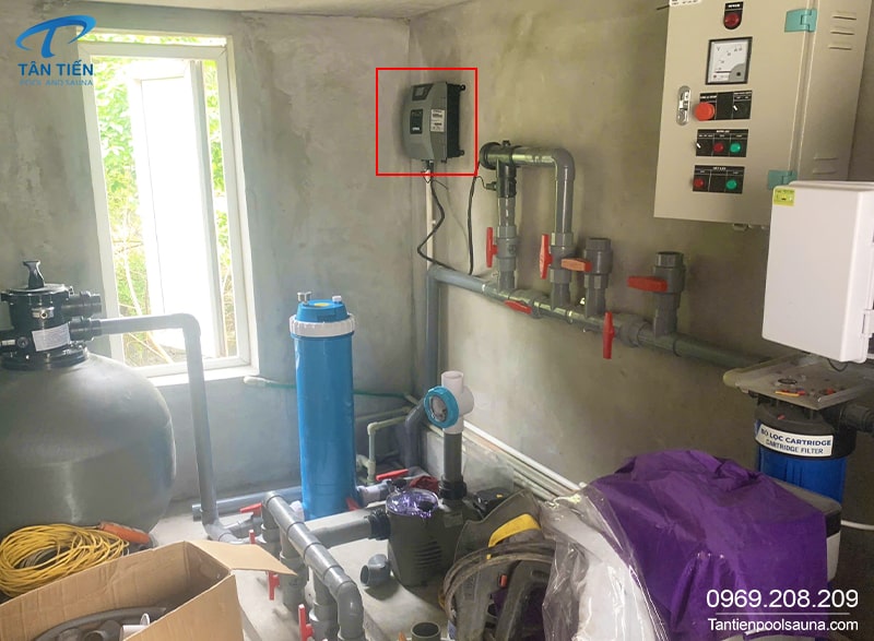 Phòng máy vận hành bể bơi