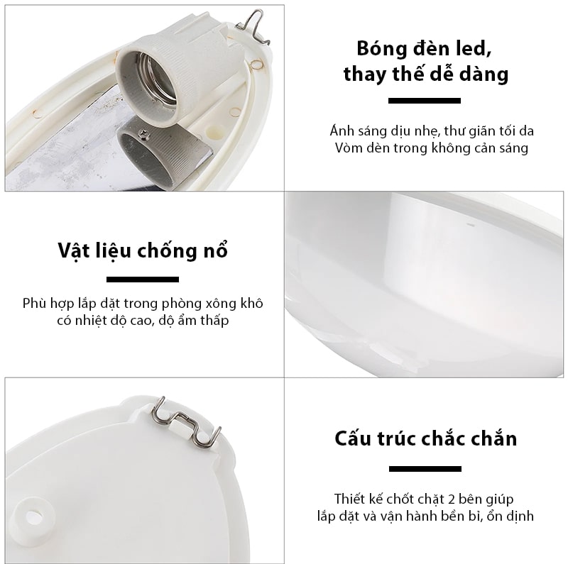 Ưu điểm của đèn phòng xông hơi khô