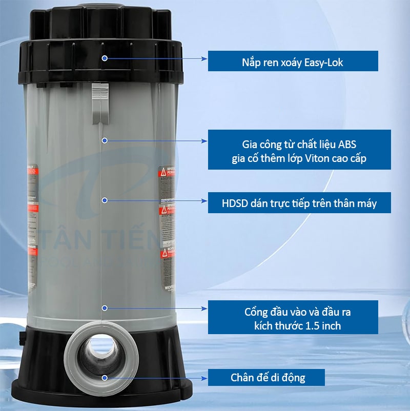 Ưu điểm của bộ châm Clo bán tự động