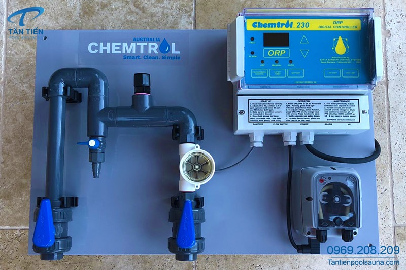 Sơ đồ lắp đặt của bộ châm hóa chất Chemtrol