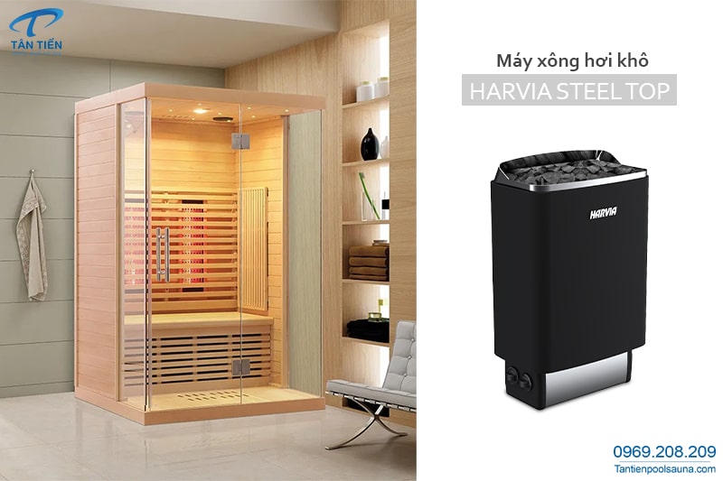 Ảnh máy xông hơi khô Harvia Steel top