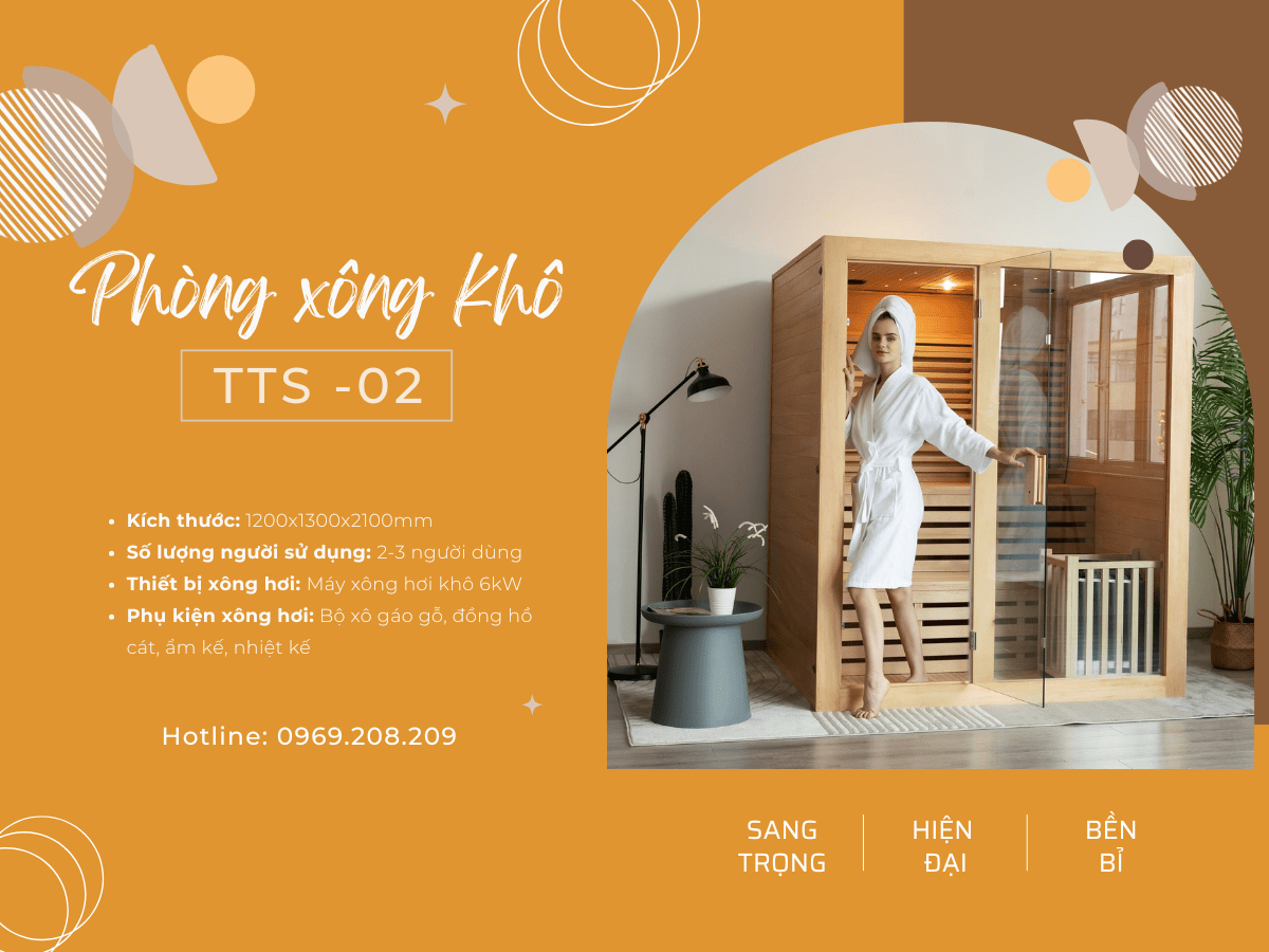 Ảnh phòng xông hơi TTS-01 Tân Tiến Sauna