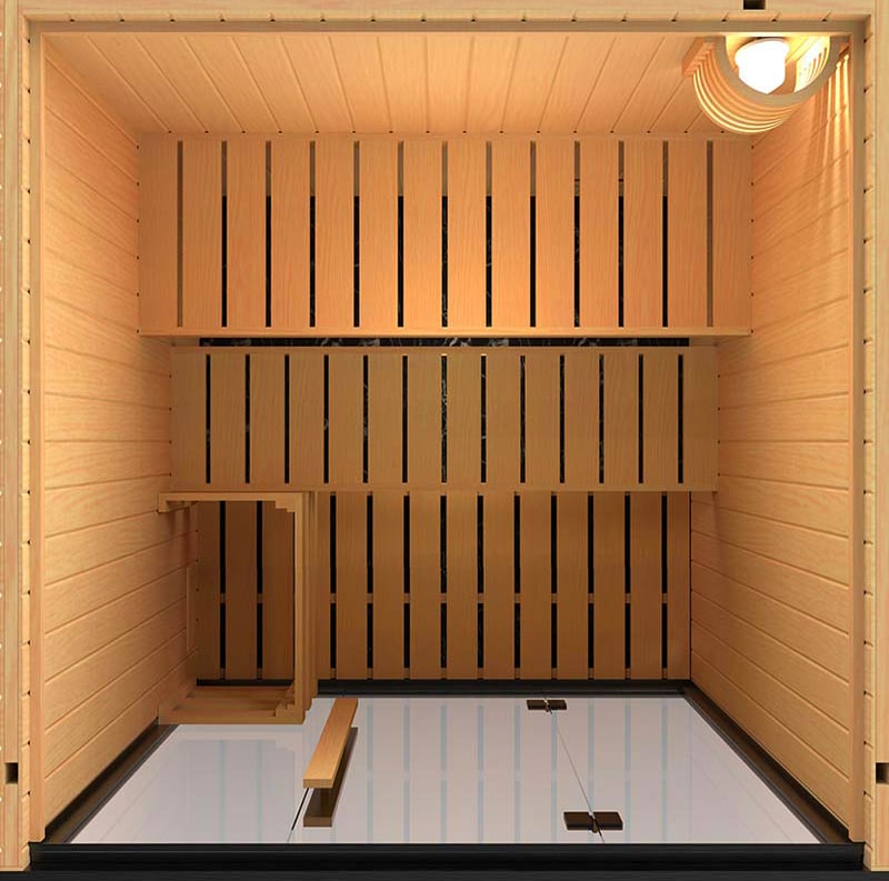 Nội thất phòng xông hơi khô - Tân Tiến Sauna