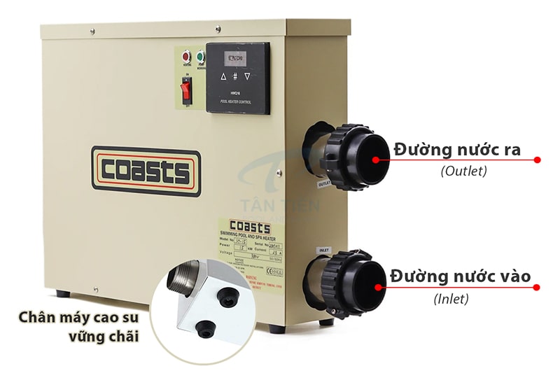 Cấu tạo máy cấp nhiệt Coast cho bể bơi
