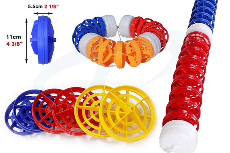 Ảnh cấu tạo và kích thước của bánh phao phân làn