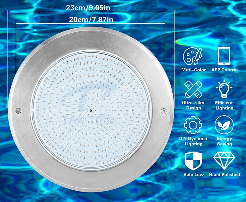 Kích thước của đèn led âm nước siêu mỏng