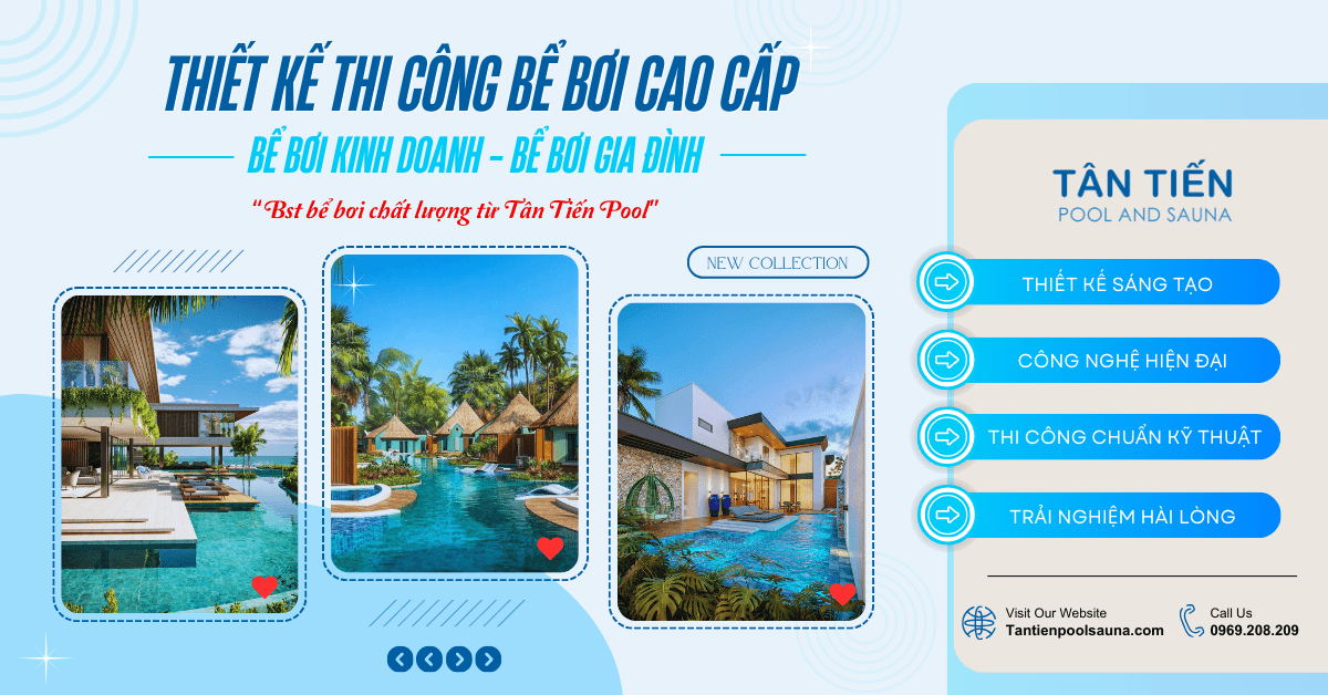 Banner công trình bể bơi - Tân Tiến Pool