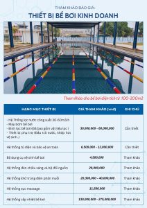 Báo giá bể bơi kinh doanh - Tân Tiến Pool