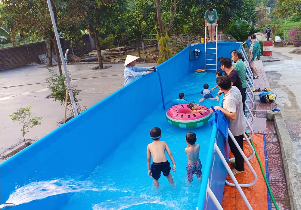 Tân Tiến Pool lắp đặt bể bạt gia đình