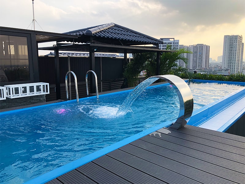 Bể bơi composite tầng thượng - Tân Tiến Pool
