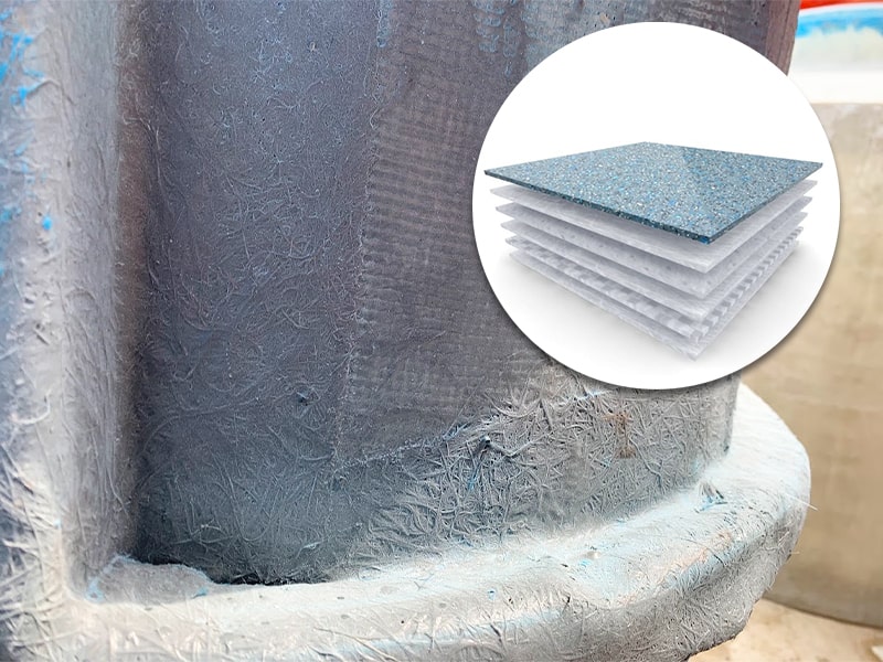 Lớp sợi composite - Bể bơi composite Tân Tiến Pool