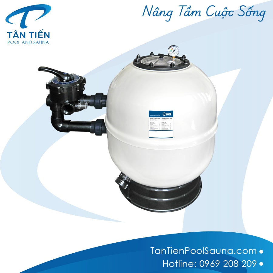 Bình lọc bể bơi Mida.Carbon