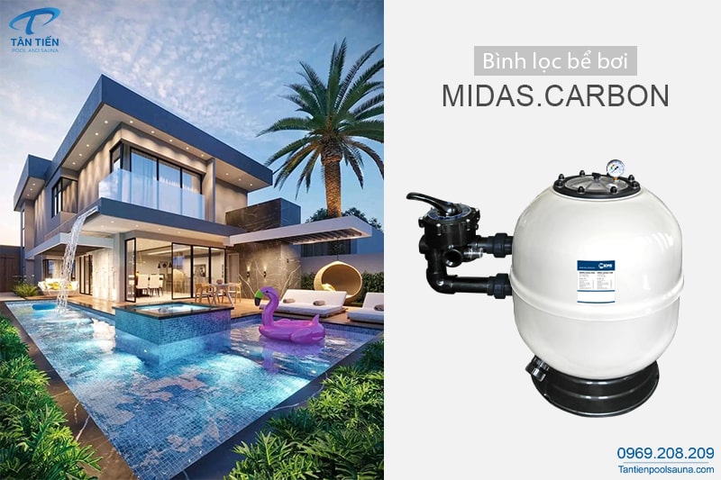 Ảnh bình lọc bể bơi Mida.Carbon