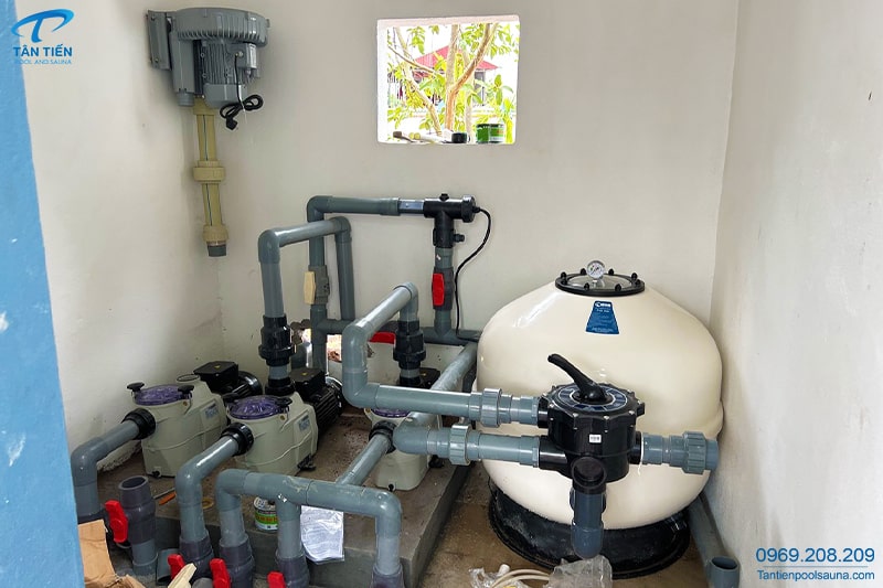 Phòng máy vận hành bể bơi - Tân Tiến Pool