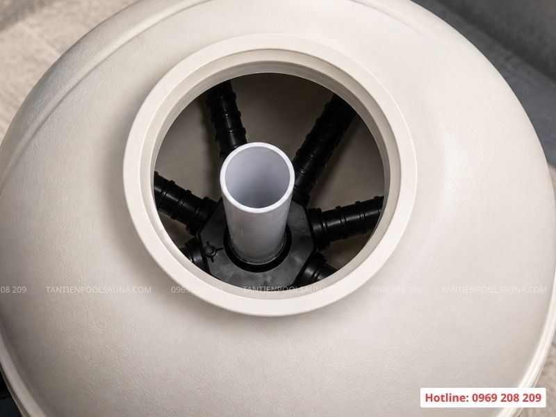 Bình lọc bể bơi Midas.Carbon Mở nắp thăm bình lọc Midas
