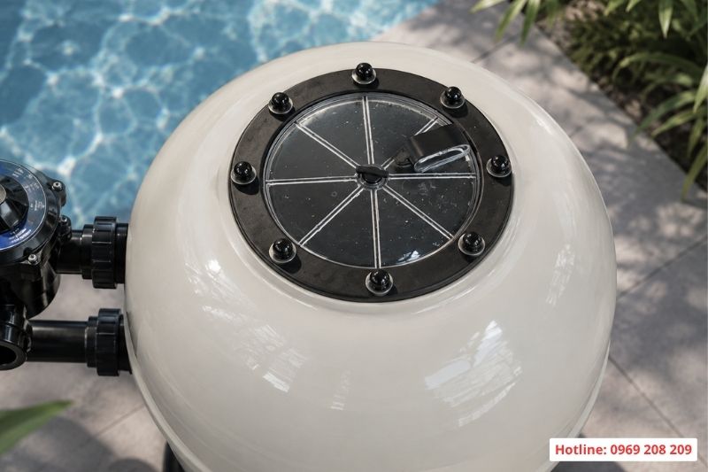Bình lọc bể bơi Midas.Carbon Nắp thăm trong suốt của Midas Carbon