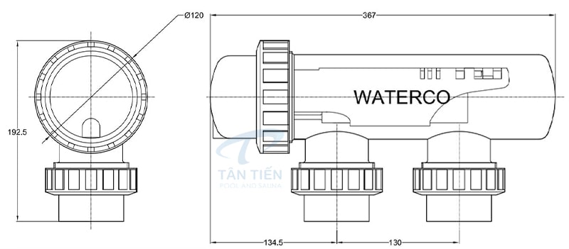 Cấu tạo cực điện phân waterco
