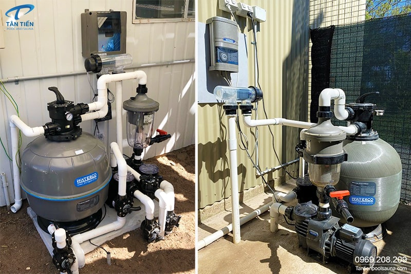 Sơ đồ lắp đặt bộ điện phân muối Waterco vào phòng máy vận hành