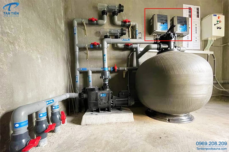 Phòng máy vận hành bể bơi