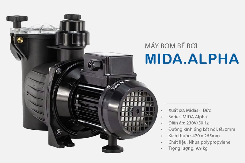 Ảnh máy bơm bể bơi Midas