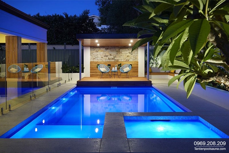 Hệ thống chiếu sáng bể bơi - Tân Tiến Pool