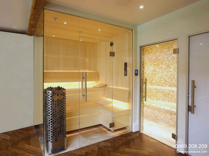 Thi công phòng xông hơi khô - Tân Tiến Sauna