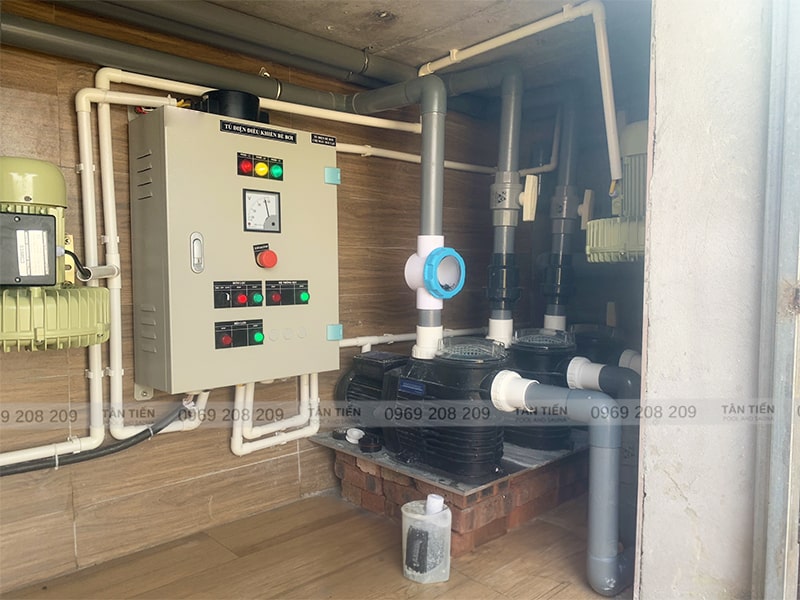 Phòng máy vận hành bể bơi