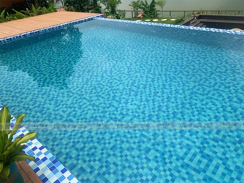 Thi công bể bơi homestay Happy Hill
