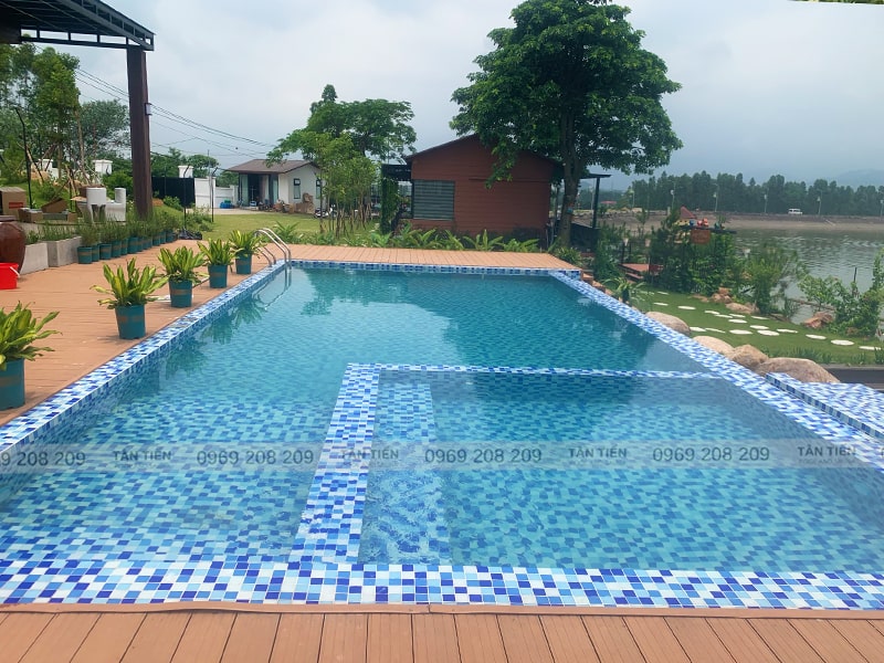 Tân Tiến Pool thi công bể bơi homestay happy Hill