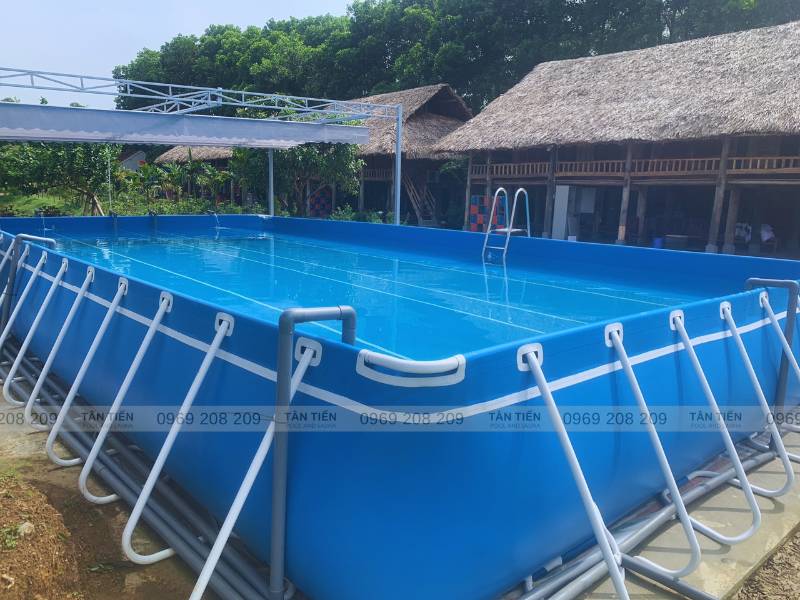 Công trình bể bơi bạt Quốc Oai - Tân Tiến Pool