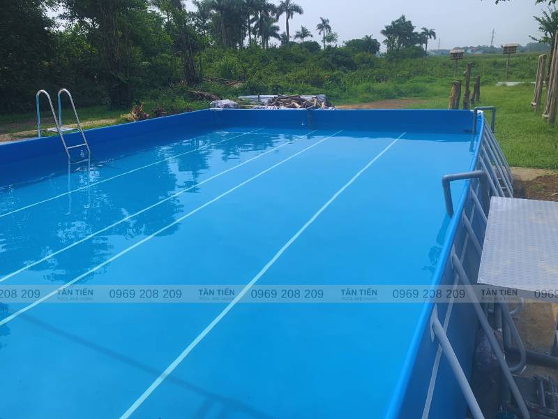 Gia công và lắp đặt bể bơi bạt - Tân Tiến Pool