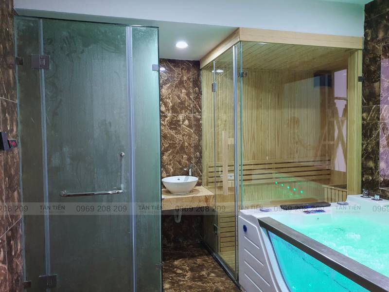 Thi công phòng xông hơi cao cấp - Tân Tiến Pool