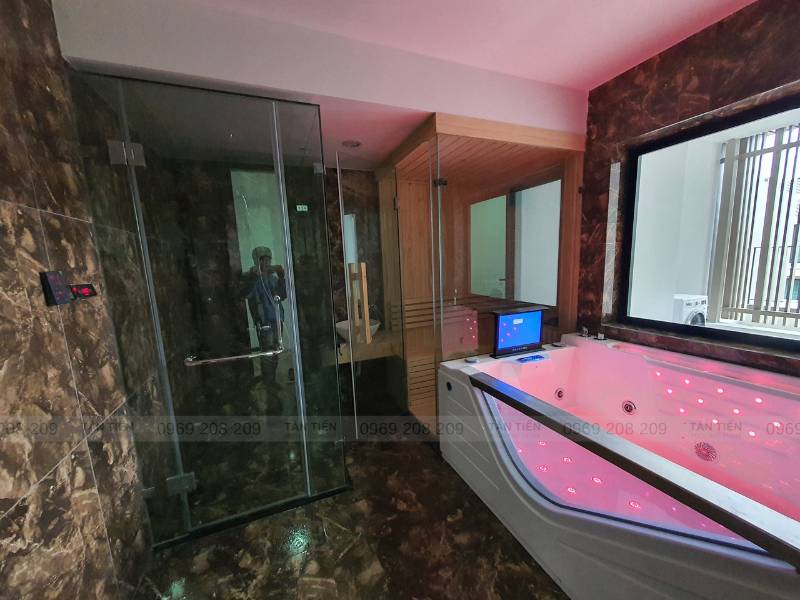Thi công phòng xông hơi cao cấp - Tân Tiến Pool