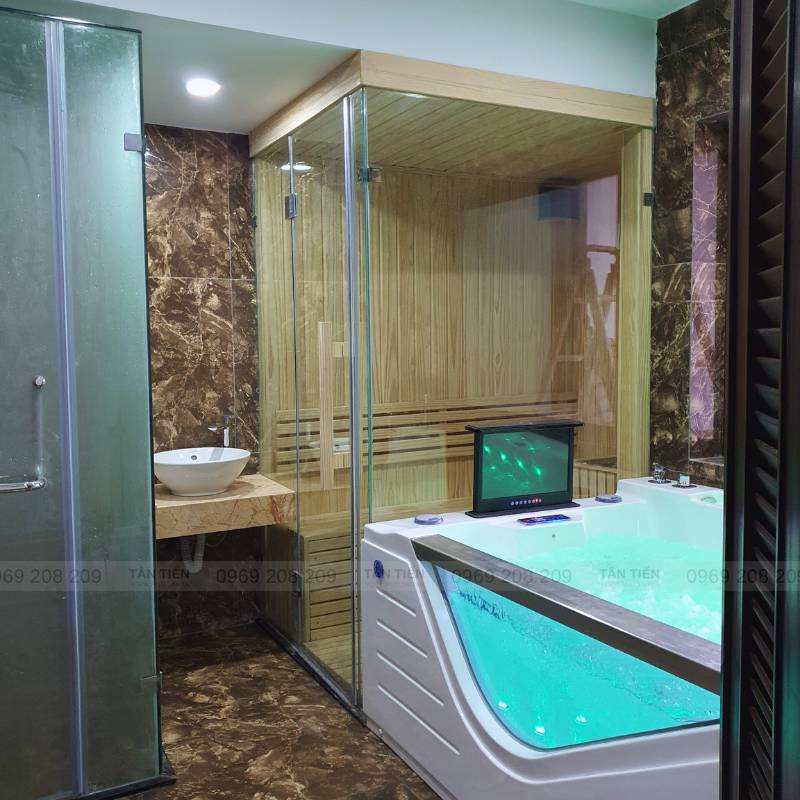 Thi công phòng xông hơi cao cấp - Tân Tiến Pool