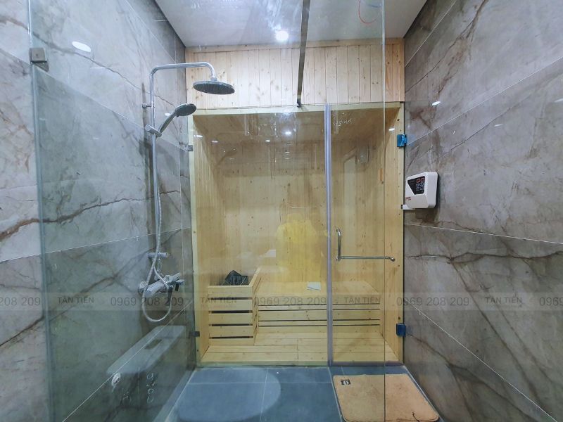 Thi công phòng xông hơi chuyên nghiệp - Tân Tiến Pool