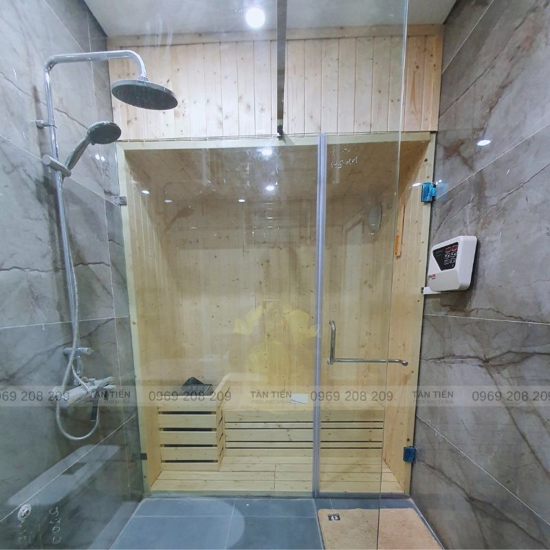 Thi công phòng xông hơi chuyên nghiệp - Tân Tiến Pool