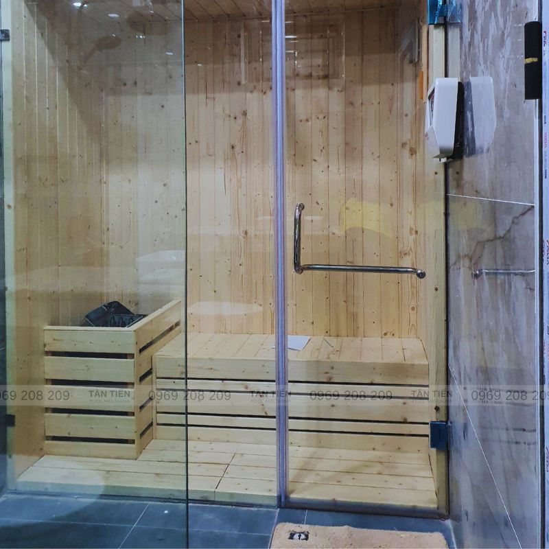 Thi công phòng xông hơi chuyên nghiệp - Tân Tiến Pool