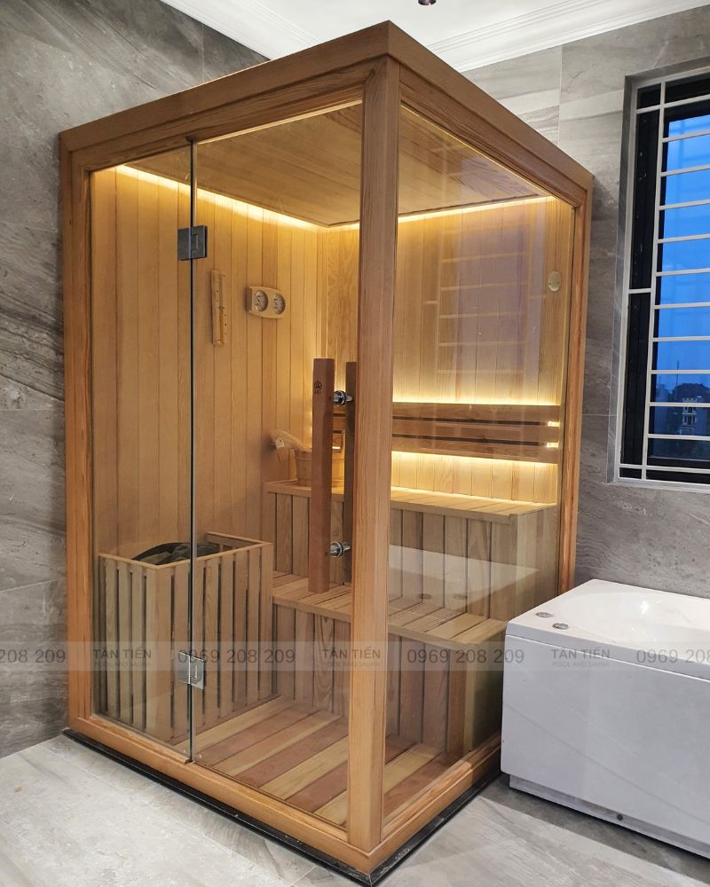 Tân Tiến thi công lắp đặt phòng xông chuyên nghiệp