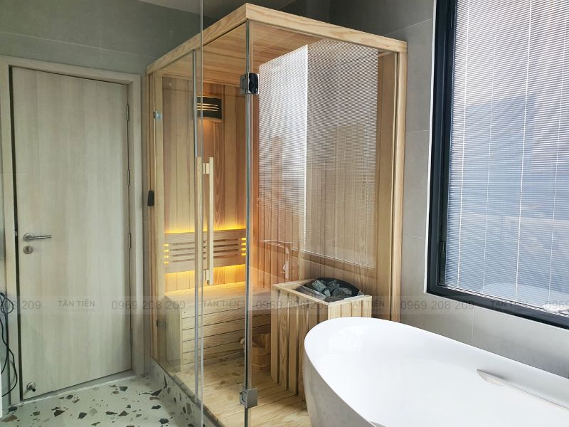 Thi công phòng xông hơi chuyên nghiệp - Tân Tiến Pool