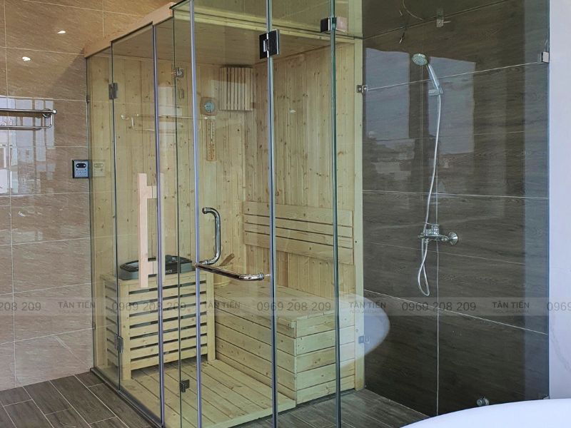 Tân Tiến sauna - Thi công phòng xông hơi 