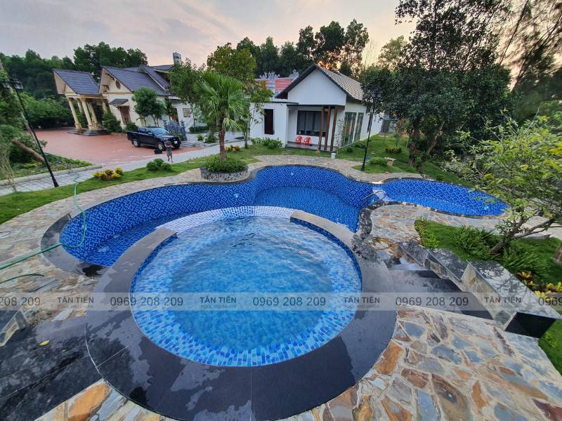 Thi công bể bơi gia đình - Tân Tiến Pool
